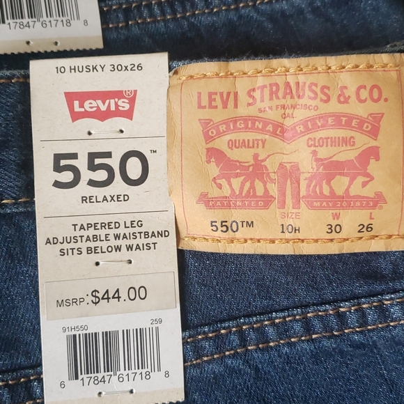 NWT Bundle of 3 Levi's 550 relaxed size 10 Husky 30 x 26 - Picture 3 of 5